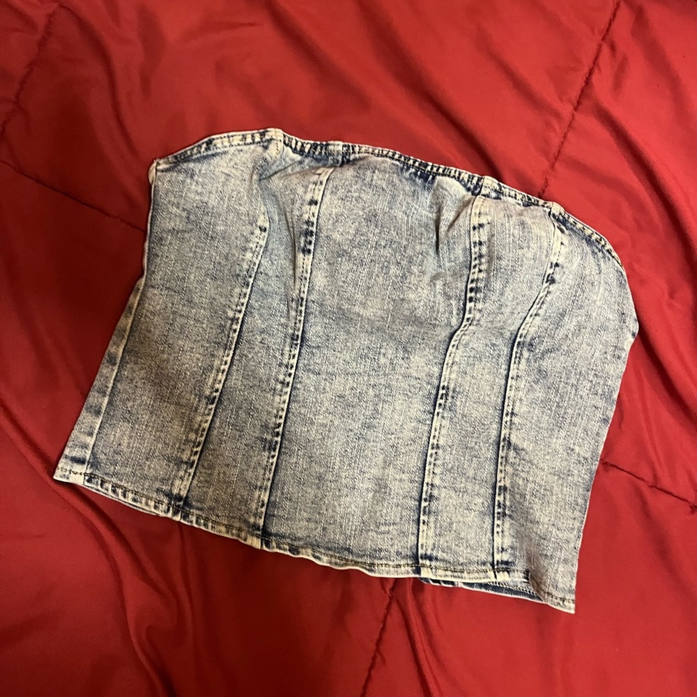 Denim tube top from shein, size small